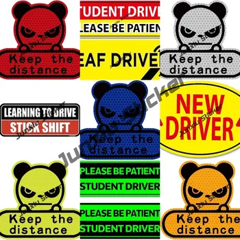 תלמיד נהיגה מדבקה לרכב מדבקה חדשה העשרה אישור בטיחות בינלאומיים צבעים סימן נא להיות סבלניים תלמיד נהיגה מדבקות