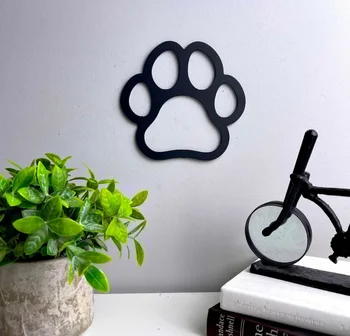 3D שלט קיר בעיצוב שלט חמוד הכלב כף הרגל טביעת חותם כף להדפיס אמנות כף הדפסה עיצוב