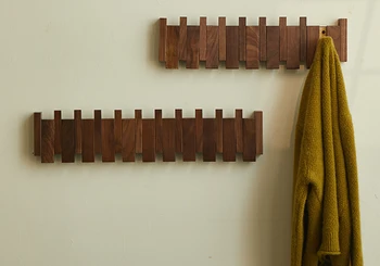 בגדים הקרס על הקיר במסדרון הכניסה קולב אגרוף-בחינם עץ מלא יצירתי המפתחות בגדים הוק