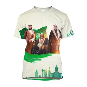 סעודיה היום הלאומי Jumeast 3D ערב הסעודית דגל הדפסה גברים חולצות חדשות יוניסקס באגי חולצת האופנה היום הלאומי 93 פסטיבל