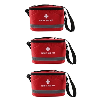 3X חיצונית ערכת עזרה ראשונה ספורט מחנאות שק הביתה חירום הישרדות חבילה אדום ניילון