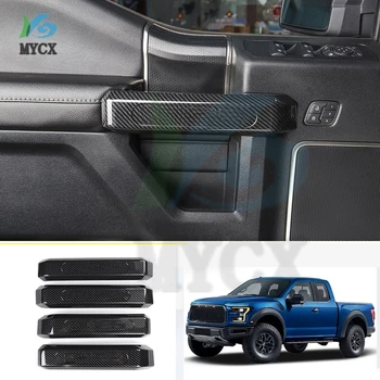 מתאים פורד F ראפטור.-150 2017 2018 2019 2020 אביזרי רכב ABS פחמן דלת הפנים להתמודד עם קערה פס לכסות 4pcs