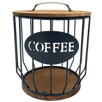 חלול קפה קפסולה סל אחסון הפרי תרמיל קפה ארגונית בעל בית קפה מלון שחור