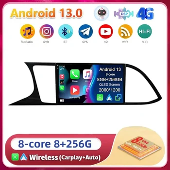 Android13 Carplay אוטומטי עבור ליאון מושב 3 MK3 2012 2013 2014 2015 2016 - 2020 מולטימדיה הרדיו ברכב נגן WIFI+4G 360 מצלמה סטריאו