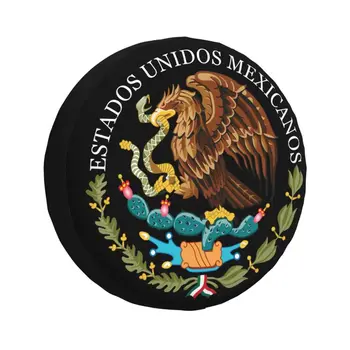 המעיל של נשק של מקסיקו צמיג רזרבי כיסוי עבור סוזוקי Mitsubish מקסיקני דגל לאטום שטח קראוון 4WD הרכב גלגל מגיני אביזרים