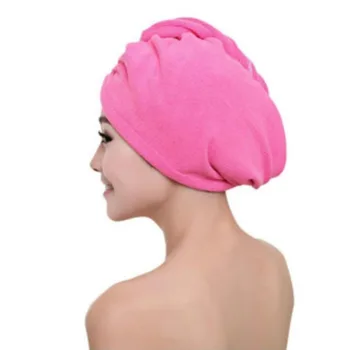 מהיר ייבוש השיער עם מגבת כובע Bowknot לעטוף את המגבת במקלחת קאפ לנשים ספא ייבוש השיער עם מגבת מיקרופייבר מהיר ייבוש השיער טורבן