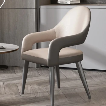 המעצב המודרני כסאות אוכל אירופאי עמיד למים עור האוכל כיסאות ארגונומיים Muebles Para El Hogar ריהוט למטבח