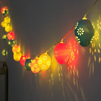 חג מולד קישוט 2023 חלול החוצה ביצה אור LED מחרוזת מנורה גן פסטיבל אורות 
