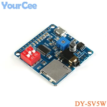 DY-SV5W קול MP3 פלייבק, מודול לוח WAV פענוח ההדק סדרתי נשמע בקרה עבור Arduino