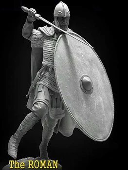 1/24 75mm הרומית העתיקה לוחם לעמוד עם מגן שרף להבין את מודל ערכות מיניאטורי gk Unassembly צבוע