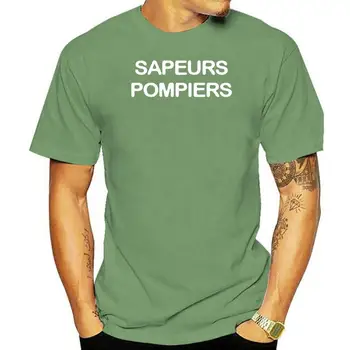 2022 מותאם אישית חולצה השראה Sapeurs Pompiers צרפת פריז כבאי המחלקה שחור TShirts קיץ חולצת טריקו