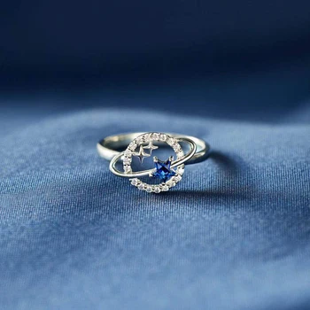 1 חתיכה אופנה כוכב זירקון טבעת כוכב בנות מזג סגסוגת יומי טבעת תכשיטים