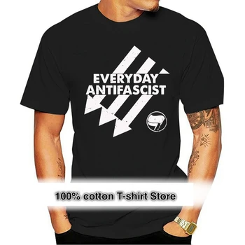 TSDFC כל יום Antifascist שחור חולצת יוניסקס, גברים, נשים חולצה