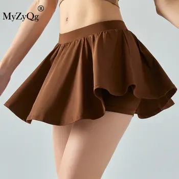 MyZyQg טניס נשים חצאיות אנטי להחליק ספורט קצרים חופשי מזדמן הישבן הרמת חצאית מכנסיים יבש מהירה לנשימה כושר בדמינטון