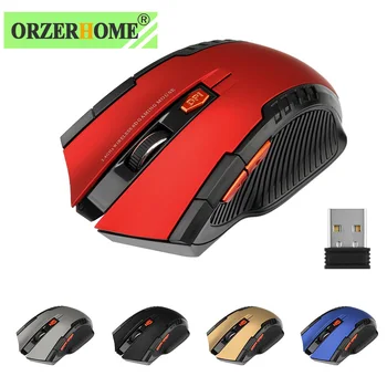 ORZERHOME 2.4 GHz עכבר אלחוטי אופטי בעכברים עם מקלט USB גיימר 1600DPI 6 כפתורים בעכבר מחשב PC נייד אביזרים