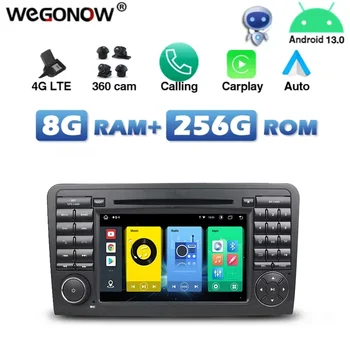 4G SIM DSP Carplay אוטומטי אנדרואיד 12.0 8G+256G נגן DVD לרכב Wifi Bluetooth RDS RADIO GPS עבור מרצדס ML GL Class W164 X164 ML300