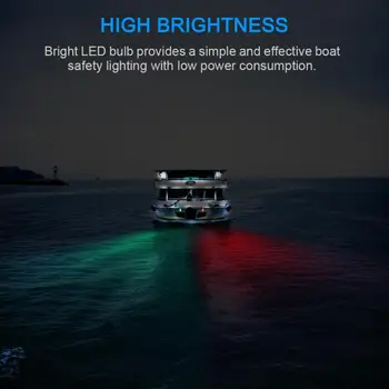 מימין, משמאל אור אות מנורת אזהרה ימיים סירת יאכטה משאית טריילר VanSet LED ניווט אור 10V-30V