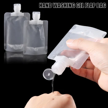 פרסום על שמפו קרם חיסכון בחלל Squeezable קוסמטיים מיכלים למילוי חוזר שקיות בקבוקי ריסוס נוזלי מתקן