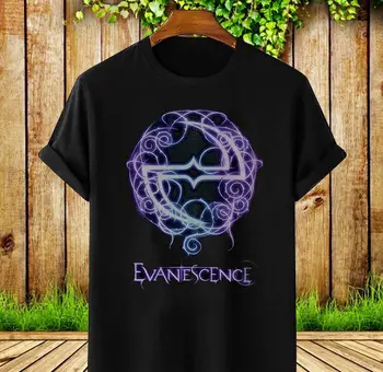 Evanescence רוצה סגול לוגו קלאסי חולצה שחורה כל גודל חולצה מתנה