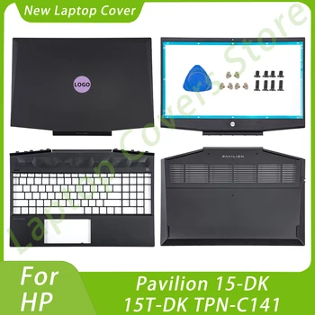 המחשב הנייד החדש מכסה על HP Pavilion 15-DK 15T-DK TPN-C141 LCD אחורי מכסה הלוח הקדמי Palmrest התחתונה מקרה החלפת סגול לוגו