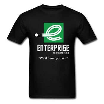 Enterprise להשכרה חלל גג גברים Tees שחור חולצת כותנה חולצת טי O-צוואר חולצת הטריקו מותאם אישית סטודנטים ייחודי בגדים
