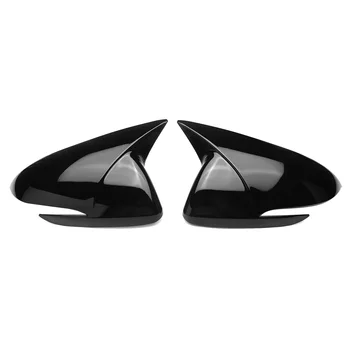 שחור קרן צד הדלת האחורית המראה לכסות לקצץ קליפות קאפ עבור יונדאי Elantra 2016-2019