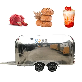 חיצונית עסקים קטנים נירוסטה ניידים מזון מהיר משאית מאובזר קאפקייקס גלידה קייטרינג מזון טריילר