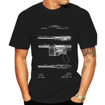 מאוזר C96 אקדח חולצת וינטג אקדח אקדח אספן מתנת מועדון הנשק טי