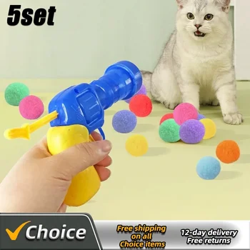 חתול מצחיק אינטראקטיבי טיזר הכשרה צעצוע קטיפה מתיחה הכדור יצירתי גורים מיני ללעוס את הכדור חתול רודף אחרי המשחק צעצועים כדורי הפומפונים