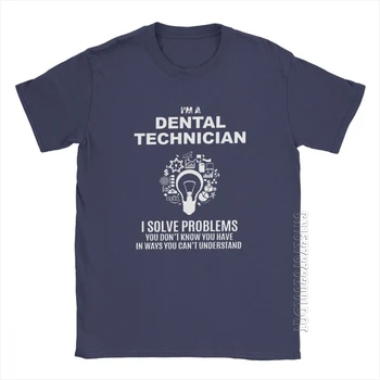 גברים חולצה שיניים טכנאי לפתור בעיות מצחיק זכר חולצת טי שיניים חולצת טריקו O-צוואר בגדי כותנה קיץ חולצות