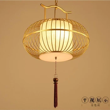חדש בסגנון סיני נברשת רטרו ברזל כלוב ציפורים מנורת הסלון למסדרון, מרפסת מסעדה מלון אישית אמנות תאורה