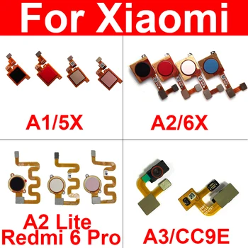 כפתור הבית חיישן טביעות אצבע להגמיש כבלים עבור Xiaomi Mi A1 5X 2-6X-A3 CC9E לייט Realme 6 Pro תפריט להחזיר חיישן מגע Flex