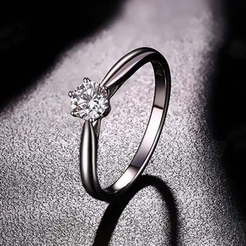 טבעת נישואין אוסטריה קריסטל טבעת זירקון מתנת חג המולד עבור נשים תכשיטים לחתונה טבעות