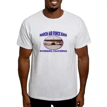 CafePress מרץ בסיס חיל האוויר חולצה 100% כותנה חולצה (841205455) שרוולים ארוכים