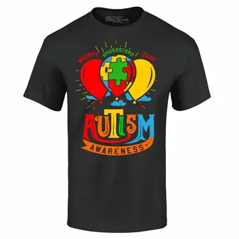 קבל מבין אוהבת בלונים חולצה המודעות לאוטיזם אוטיזם אבא חולצות