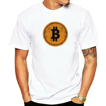ייחודי ביטקוין חולצת טי לגברים שרוולים קצרים Cryptocurrency Blockchain חולצות T O-צוואר למבוגרים כותנה רך, טי שירט לבוש חולצת טי
