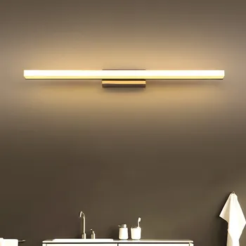 LED המודרני מראה מנורת קיר פשטות אופנה לחות הוכחה נגד ערפל תאורה פנימית חדר אמבטיה חדר השינה אקריליק פמוטים