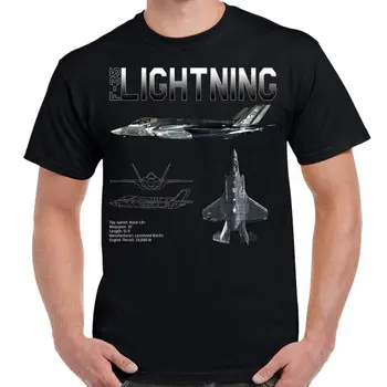 ה-F-35 לייטנינג II מטוס תקיפה סכמטי גברים חולצה שרוול קצר מקרית כותנה O-צוואר קיץ חולצות T