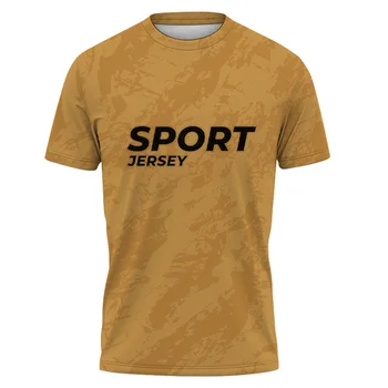 חדש החולצה חולצת הטריקו של הגברים 3D הדפסה הקיץ ספורט צוואר צוות מזדמן שרוול קצר Tees בגדי גברים לנשימה יבש מהירה לכל היותר