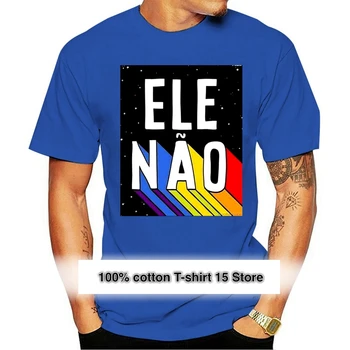 כושי camiseta-Ele לא Brasil קונטרה Bolsonaro הנשיא 2021 דה מנגה וחתכנו Camiseta דה algodón פורו de la camisa