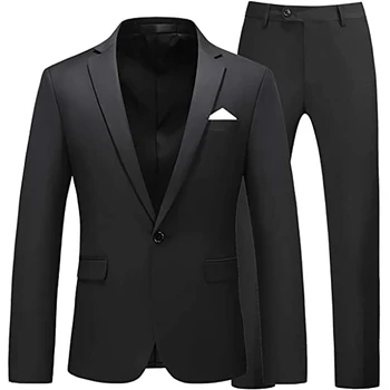 גברים בחליפות מסיבת חתונה 2 חתיכות ג 'קט מכנסיים להגדיר את הז' קט הגברי 