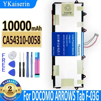 YKaiserin סוללה 10000mAh RROWS CA54310-0058 סוללה עבור DOCOMO חצים Tab F-03G על CA54310-0058 לוח סוללות Bateria