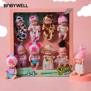החדש 11 סימולציה הנסיכה בובות צעצוע מיני חמוד התינוק הישן סדרת בובות מצוירות חיות צעצוע לילדים Kawaii בובות מתנה